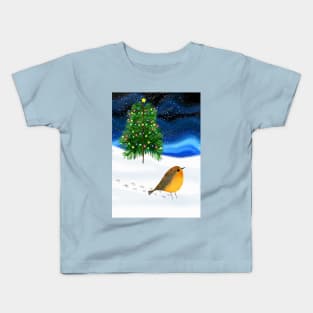 Christmas Robin Kids T-Shirt